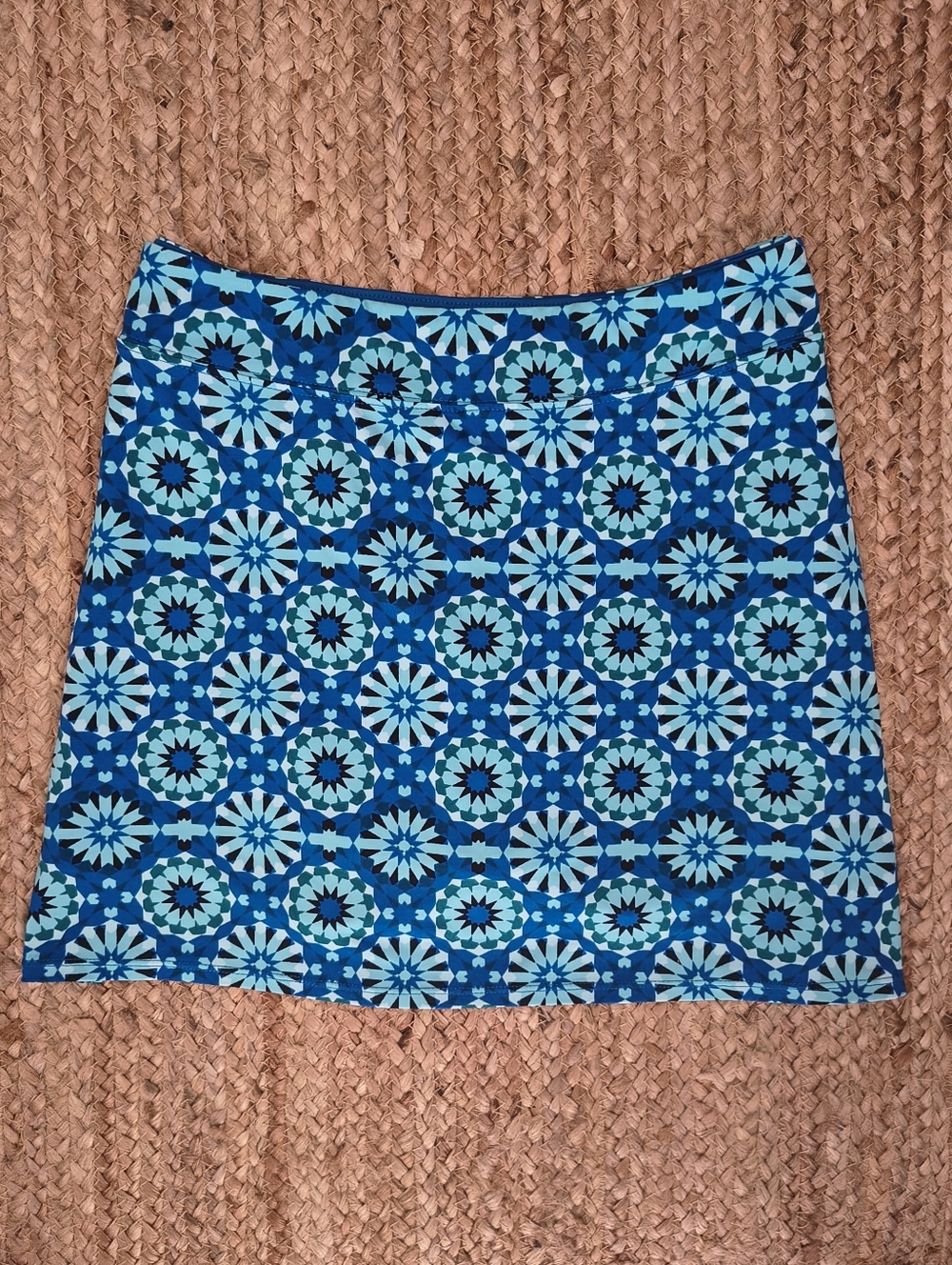 Tranquility Skort Blue Kaleidoscope Mini Skirt